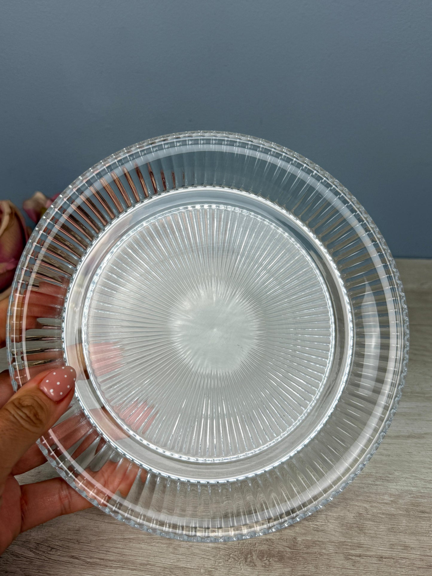 Quesera de Estilo "Ribbed glass", Retro