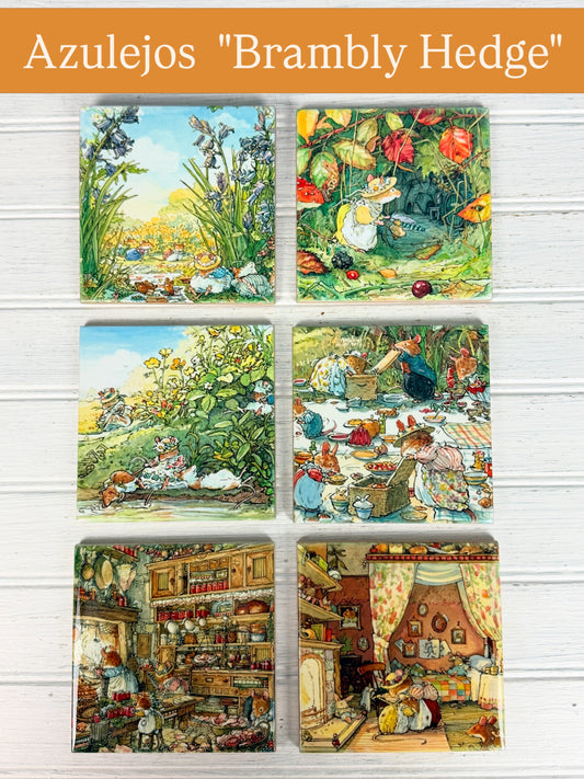 Set de 6 Azulejos "Brambly Hedge"