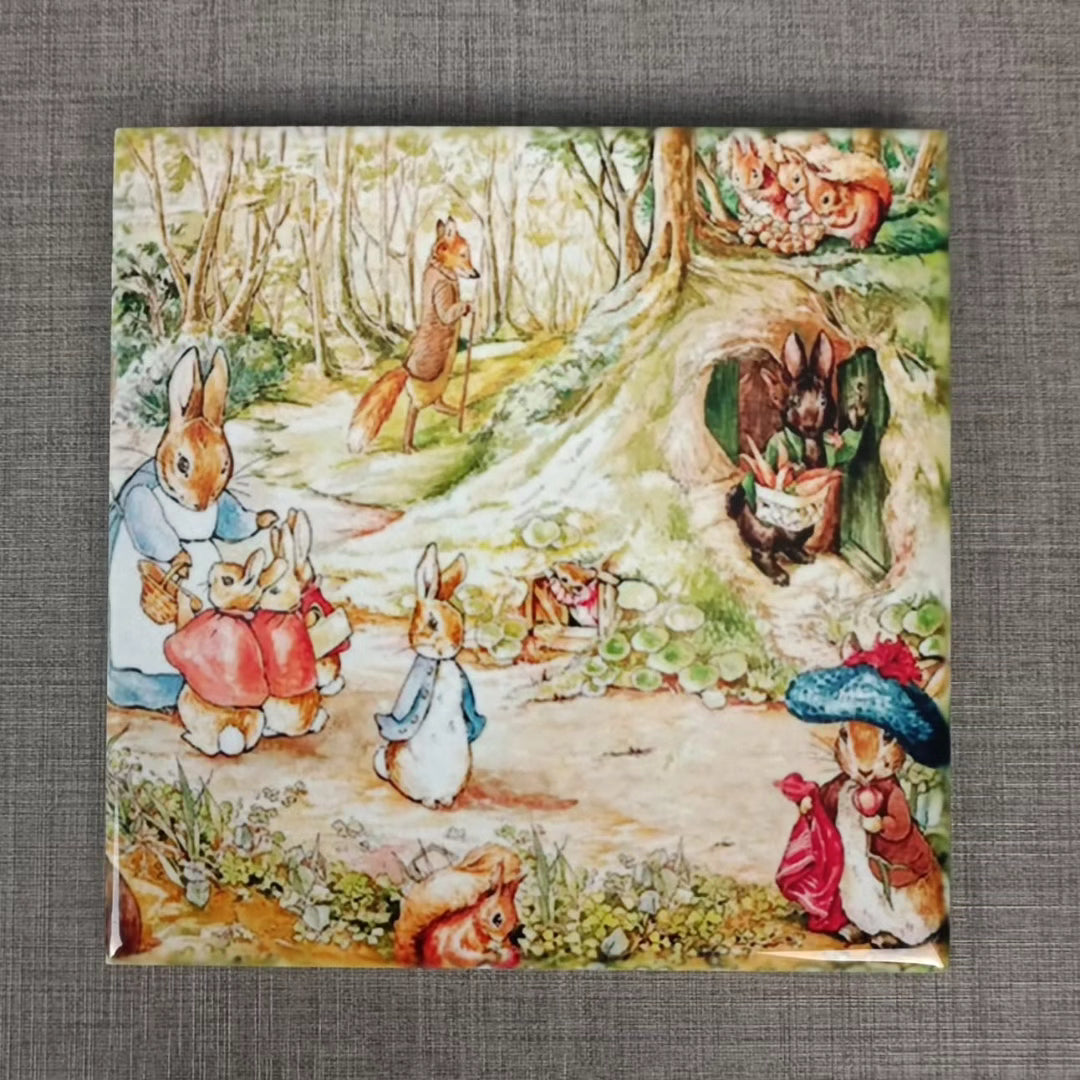 Decoración de Pared, Set de Azulejos "Peter Rabbit"