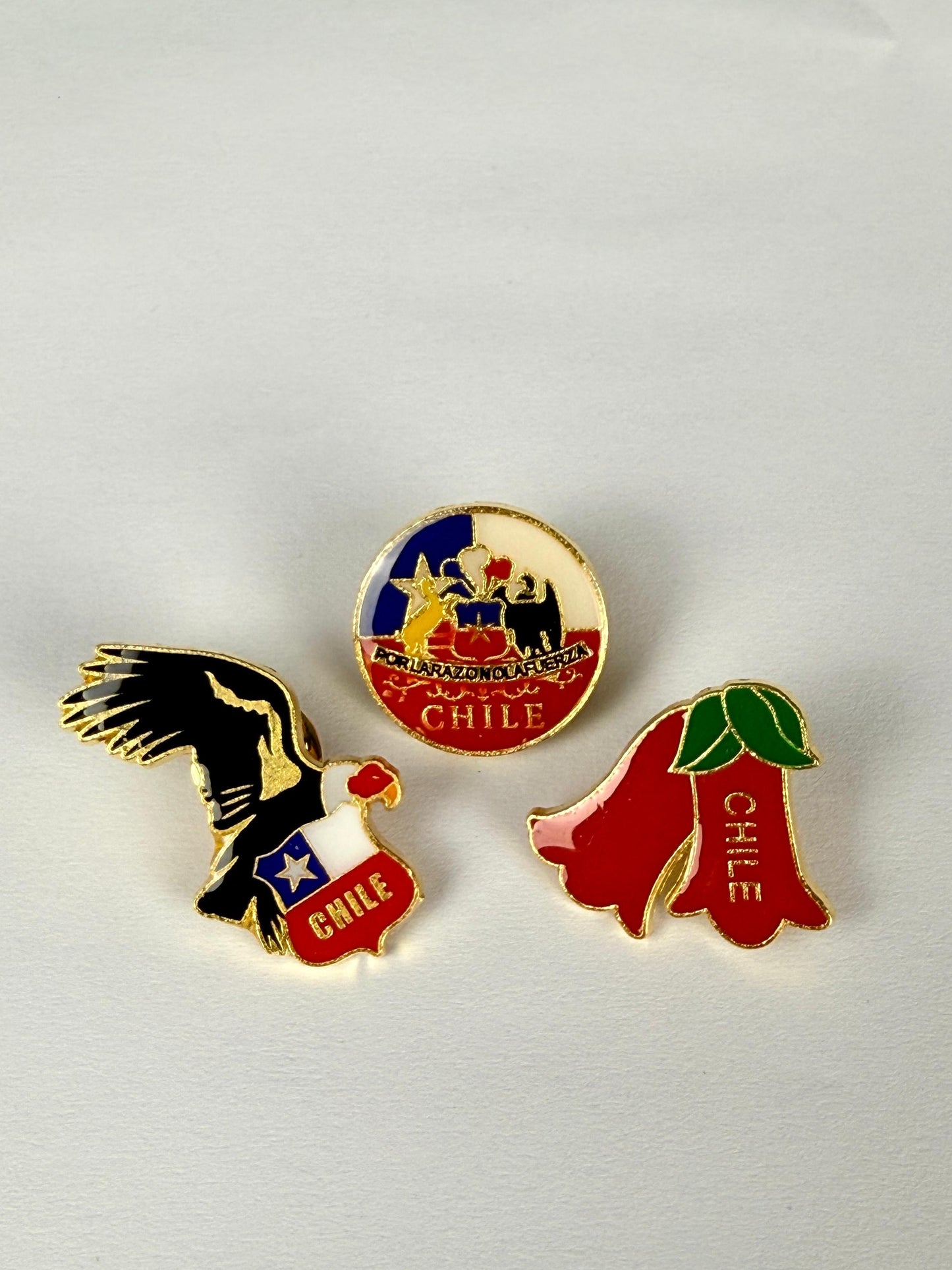 Set de 3 Pines "Chile" (Retro)