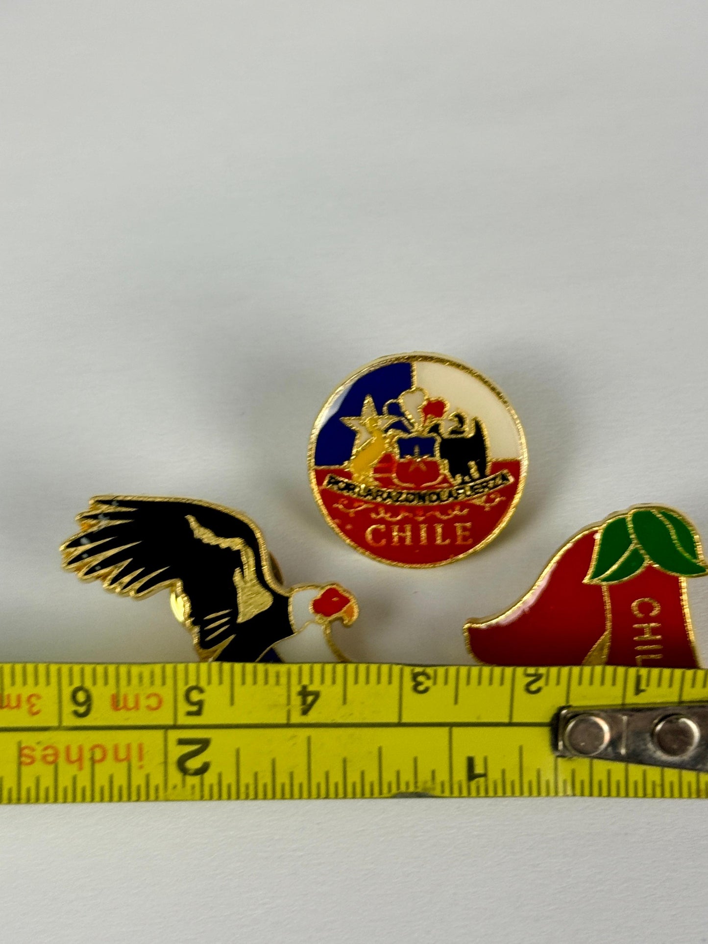 Set de 3 Pines "Chile" (Retro)