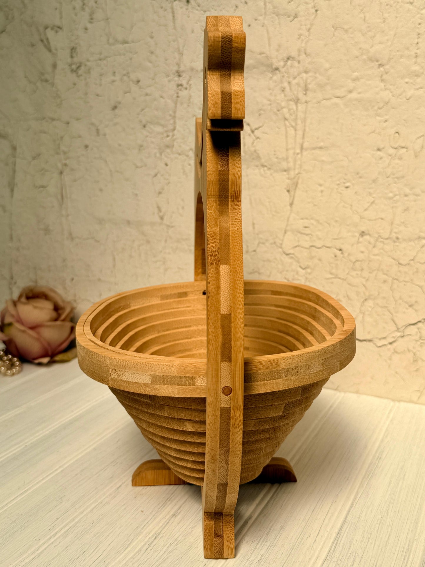Huevera de Bambú, diseño Gallina,años 90.