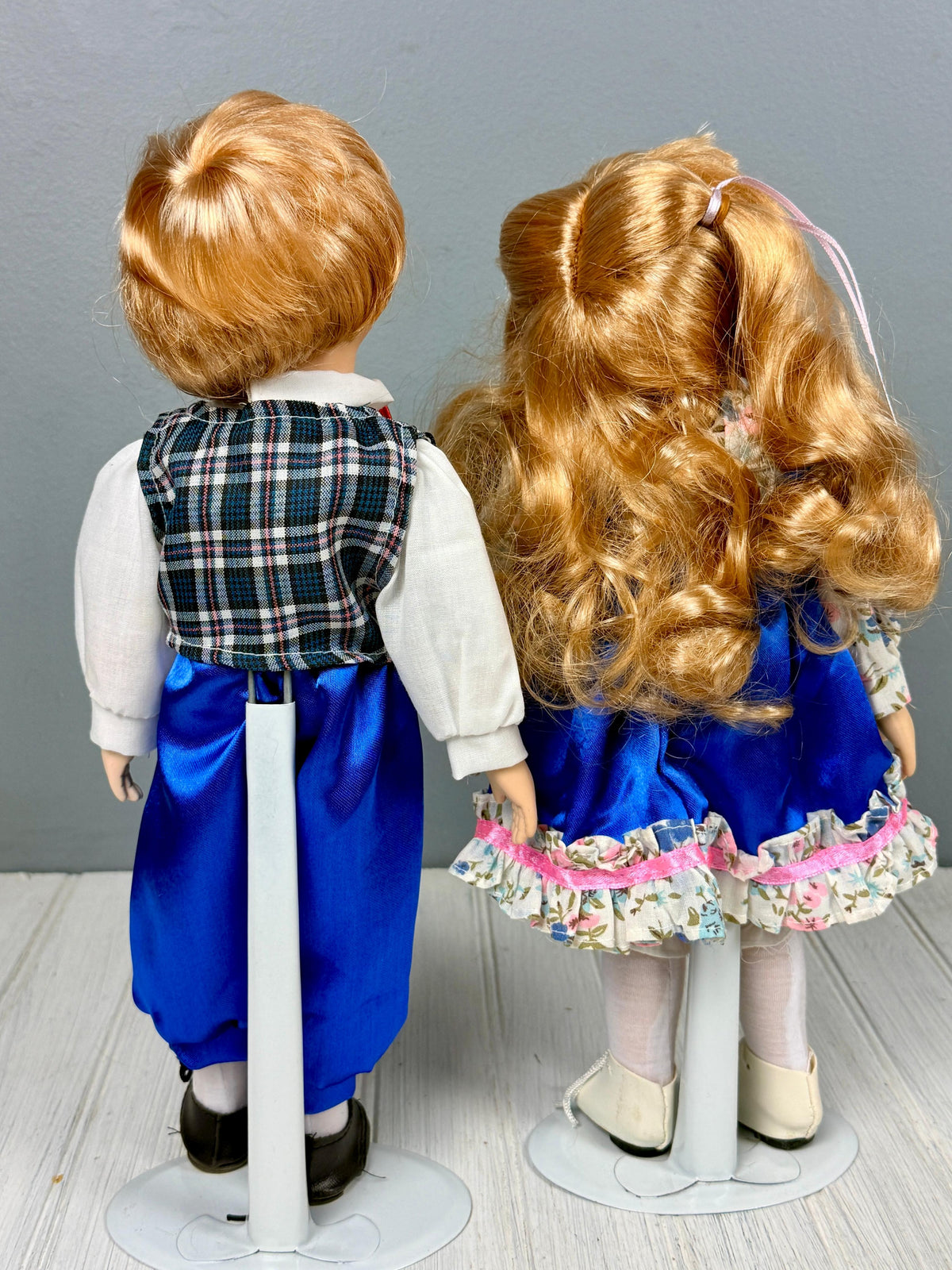 Pareja de Muñecos de Porcelana "Retro"