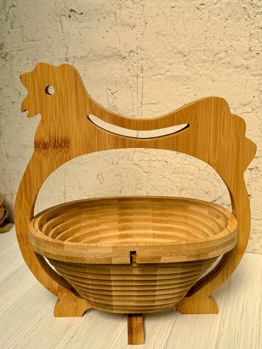 Huevera de Bambú, diseño Gallina,años 90.